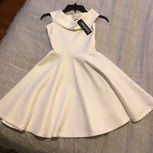 NWT Ivory Off The Shoulder Dress